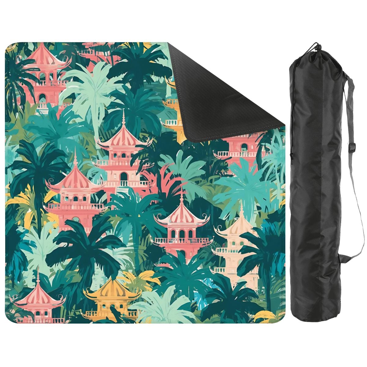 Jade Pagoda Grove Mahjong Mat