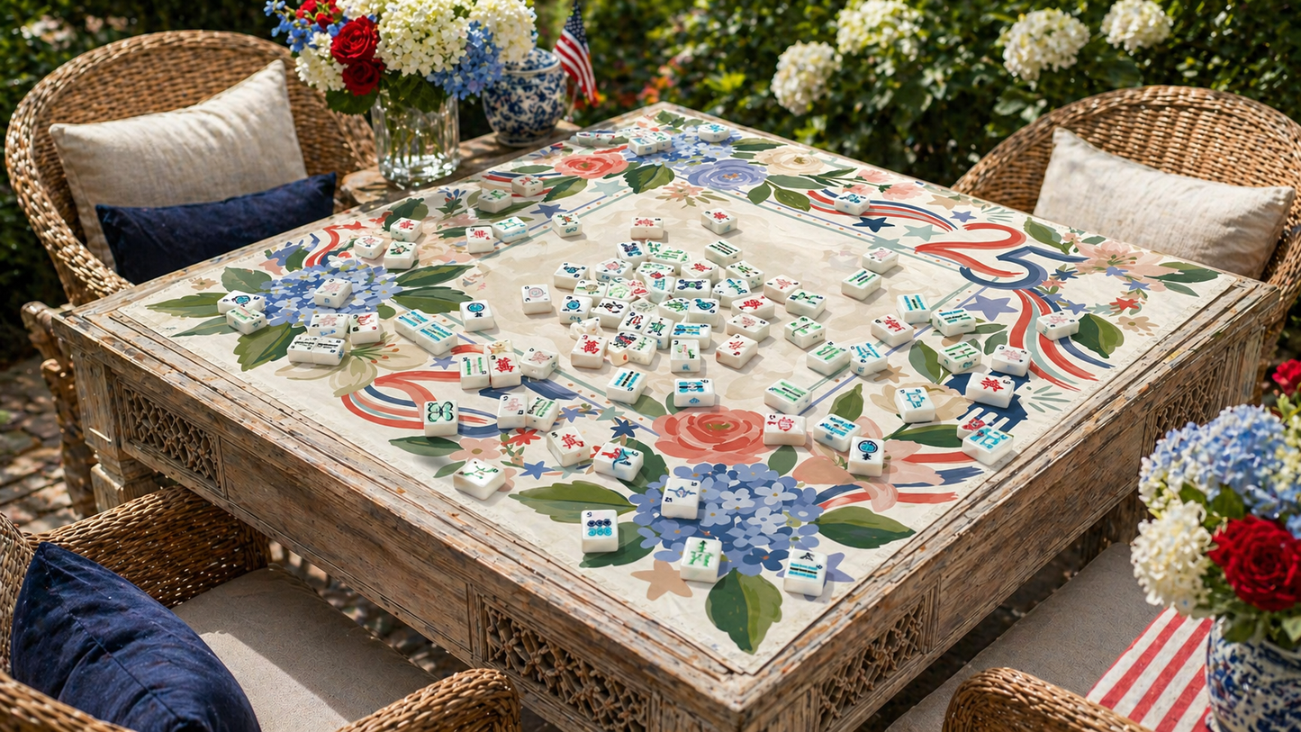 American 250 4th of July Mahjong Mat