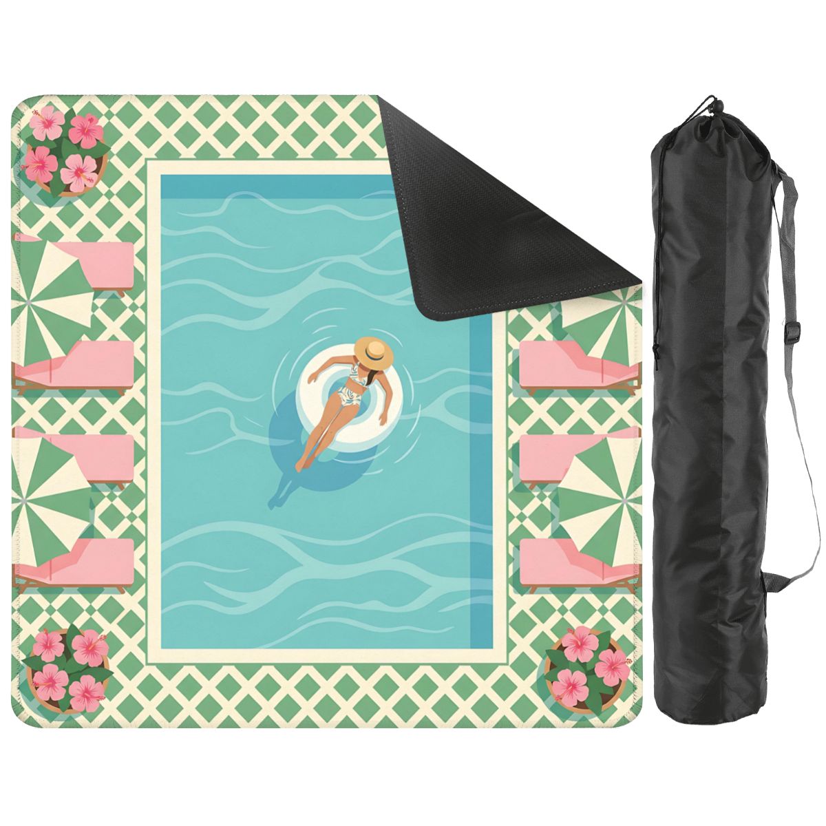 The Poolside Drift Mahjong Mat