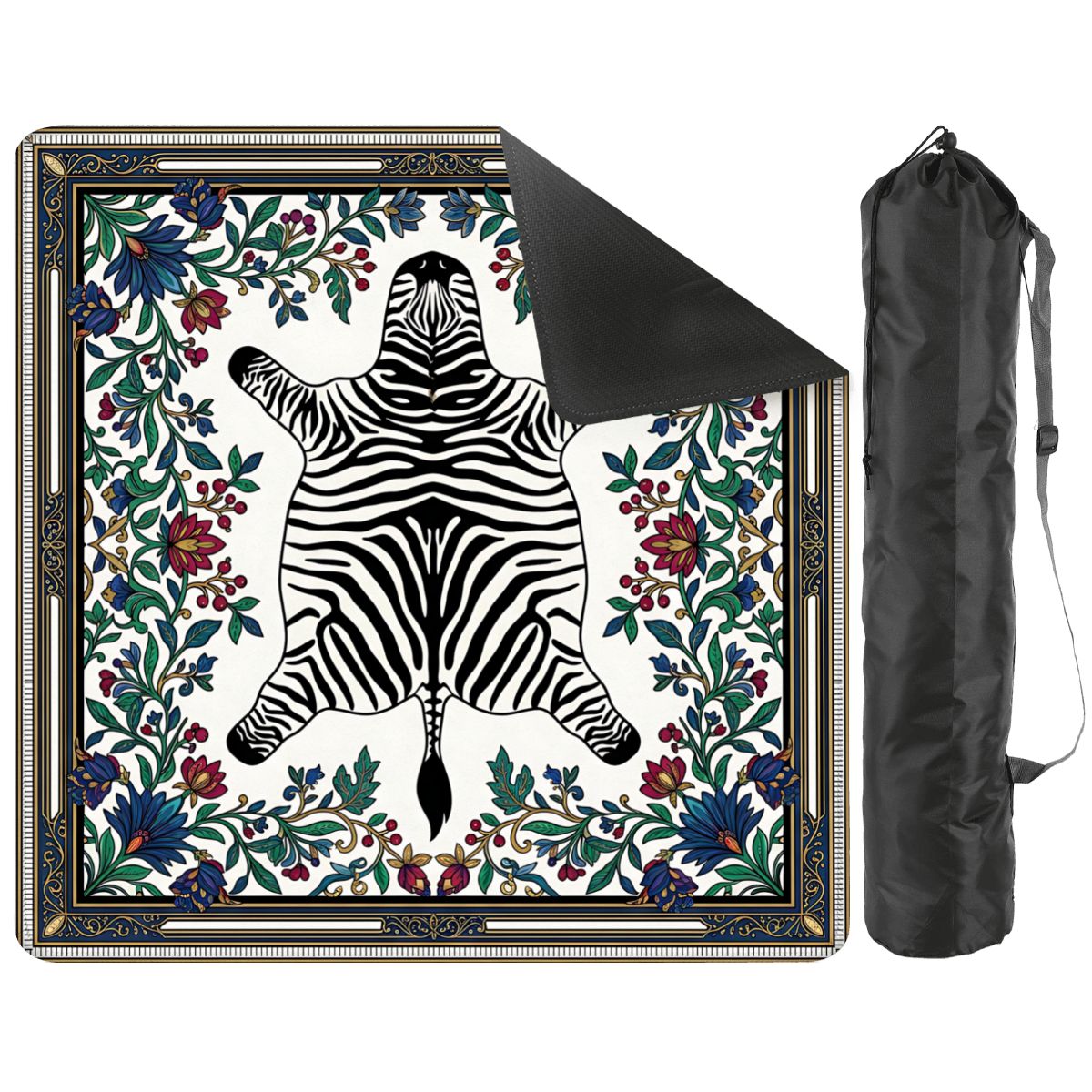 The Zebra Table Mahjong Mat
