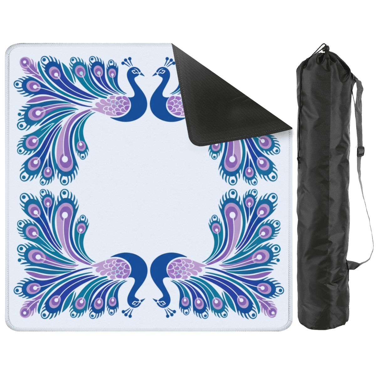 Peacock Mirror Mahjong Mat