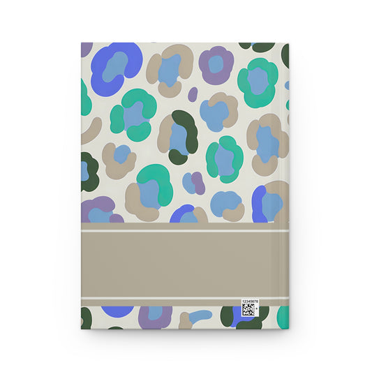 Custom Pastel Leopard Monogram Hardcover Journal | Personalized Initials