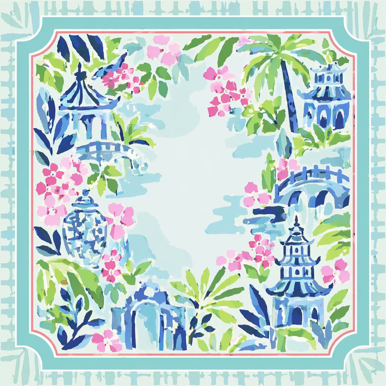 Bamboo Pavilion Society Mahjong Mat